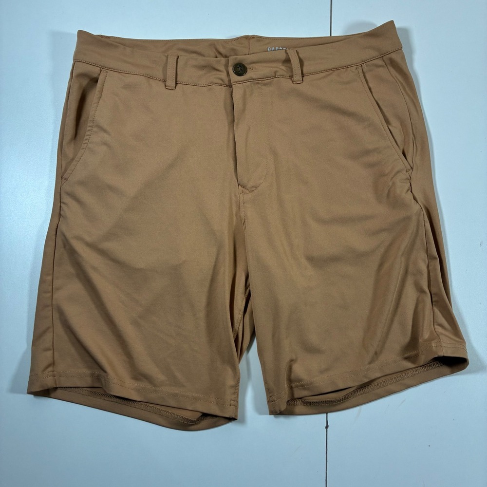 Barbell Apparel Anything Shorts 32 Tan Athletic Performance Stretch Gym